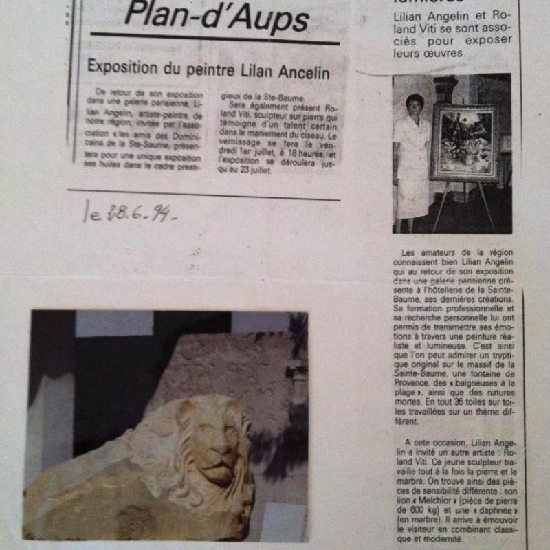Lion, Exposition au Plan-d'Aups  Sainte-Baume 1994